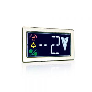 LCD car position indicator with black background